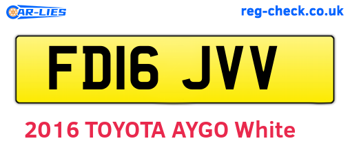 FD16JVV are the vehicle registration plates.