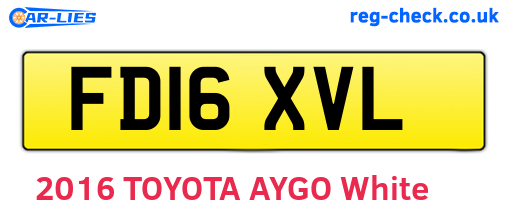 FD16XVL are the vehicle registration plates.