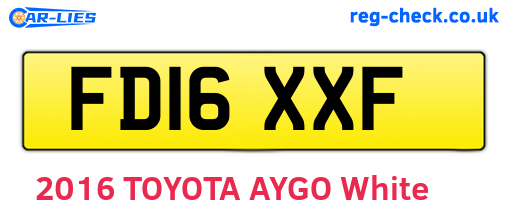 FD16XXF are the vehicle registration plates.