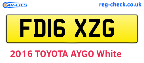 FD16XZG are the vehicle registration plates.
