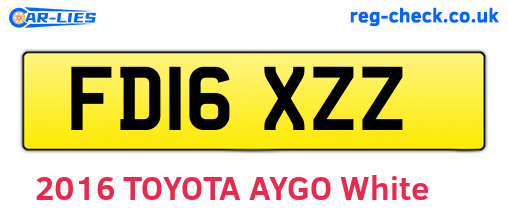 FD16XZZ are the vehicle registration plates.