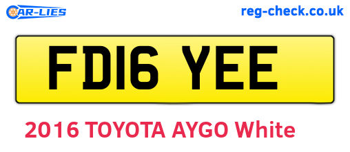 FD16YEE are the vehicle registration plates.