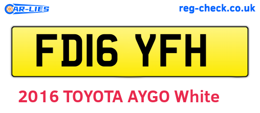 FD16YFH are the vehicle registration plates.