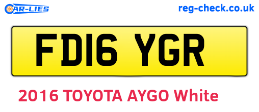FD16YGR are the vehicle registration plates.