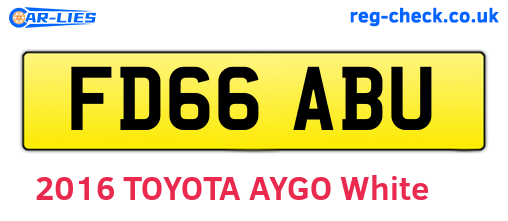 FD66ABU are the vehicle registration plates.
