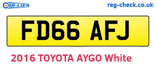 FD66AFJ are the vehicle registration plates.