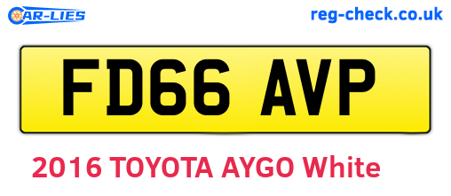 FD66AVP are the vehicle registration plates.