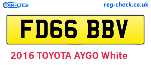 FD66BBV are the vehicle registration plates.