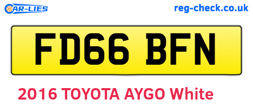FD66BFN are the vehicle registration plates.