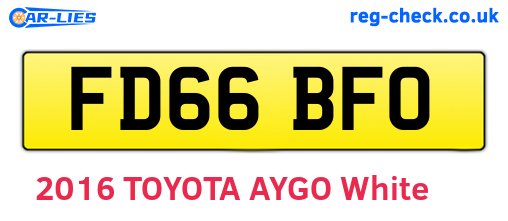 FD66BFO are the vehicle registration plates.