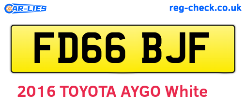 FD66BJF are the vehicle registration plates.