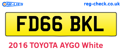 FD66BKL are the vehicle registration plates.
