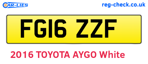 FG16ZZF are the vehicle registration plates.