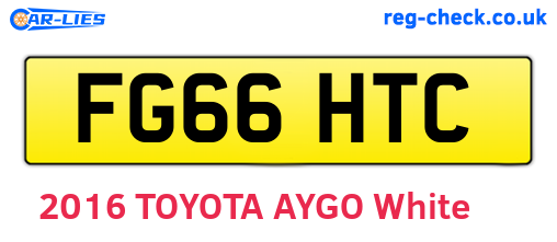 FG66HTC are the vehicle registration plates.