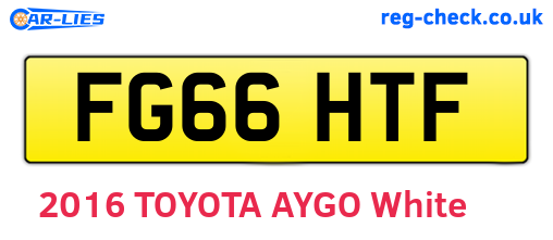 FG66HTF are the vehicle registration plates.