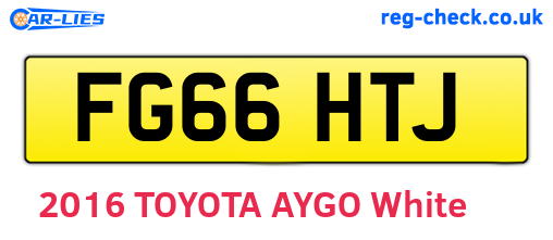 FG66HTJ are the vehicle registration plates.
