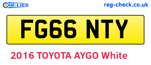 FG66NTY are the vehicle registration plates.