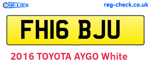 FH16BJU are the vehicle registration plates.