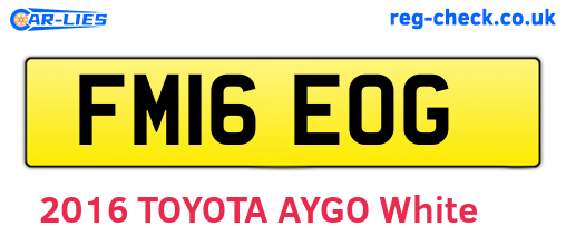 FM16EOG are the vehicle registration plates.