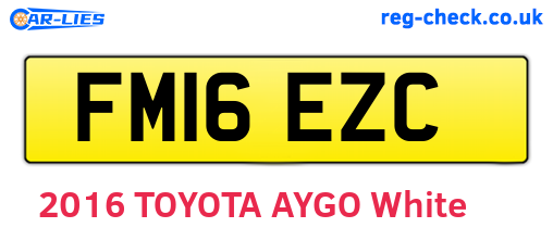 FM16EZC are the vehicle registration plates.