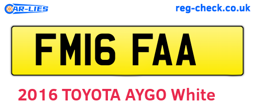 FM16FAA are the vehicle registration plates.