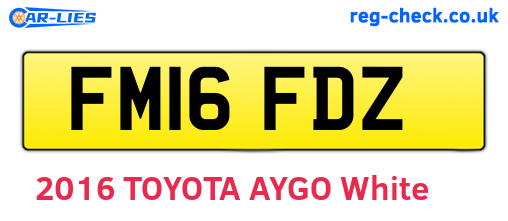 FM16FDZ are the vehicle registration plates.