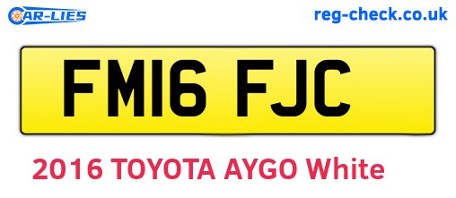FM16FJC are the vehicle registration plates.