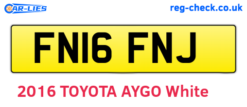 FN16FNJ are the vehicle registration plates.