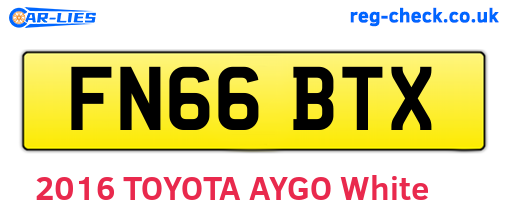 FN66BTX are the vehicle registration plates.