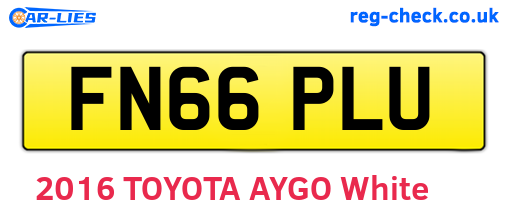 FN66PLU are the vehicle registration plates.