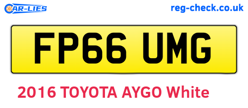 FP66UMG are the vehicle registration plates.