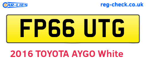 FP66UTG are the vehicle registration plates.