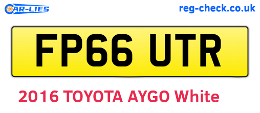 FP66UTR are the vehicle registration plates.
