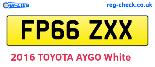 FP66ZXX are the vehicle registration plates.