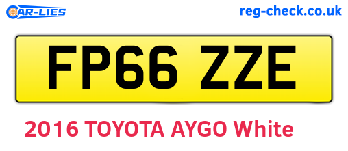 FP66ZZE are the vehicle registration plates.