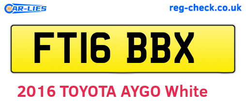 FT16BBX are the vehicle registration plates.
