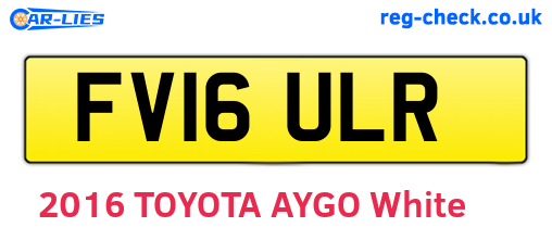 FV16ULR are the vehicle registration plates.