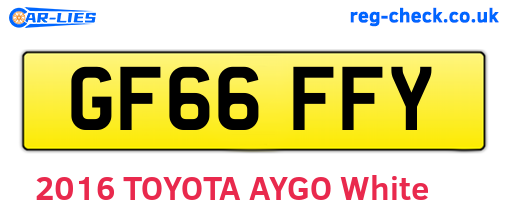GF66FFY are the vehicle registration plates.