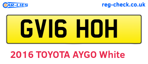 GV16HOH are the vehicle registration plates.