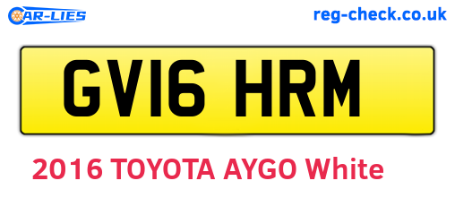 GV16HRM are the vehicle registration plates.