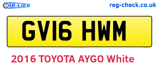 GV16HWM are the vehicle registration plates.