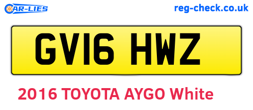 GV16HWZ are the vehicle registration plates.