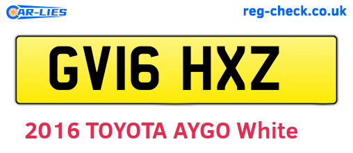 GV16HXZ are the vehicle registration plates.