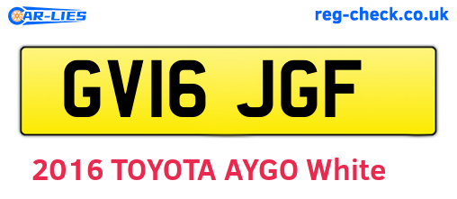 GV16JGF are the vehicle registration plates.