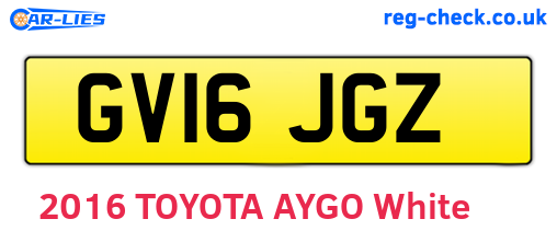 GV16JGZ are the vehicle registration plates.