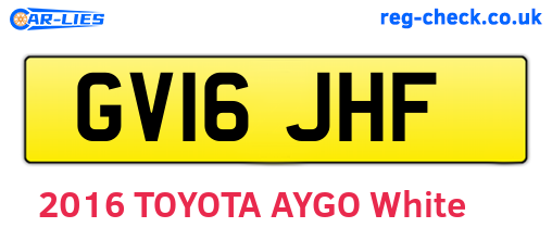GV16JHF are the vehicle registration plates.