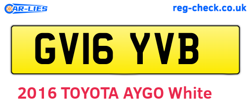 GV16YVB are the vehicle registration plates.