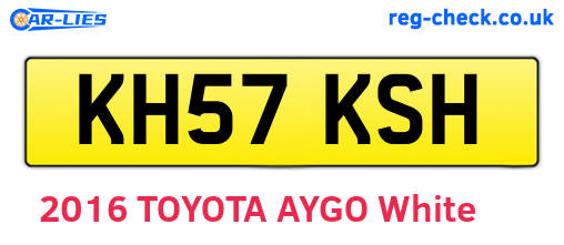 KH57KSH are the vehicle registration plates.