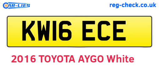 KW16ECE are the vehicle registration plates.