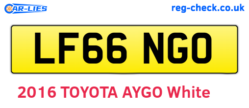 LF66NGO are the vehicle registration plates.